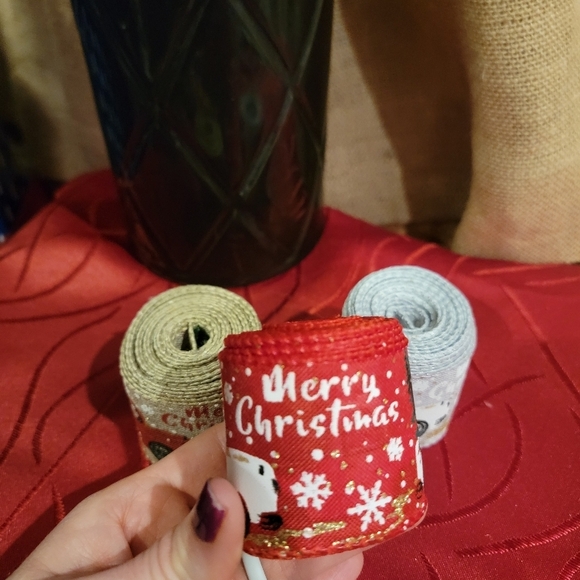 Christmas Red, Silver and Gold Ribbon - Picture 6 of 11
